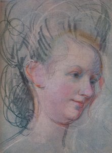 Szkic głowy damy, c1791 autorstwa John Russell