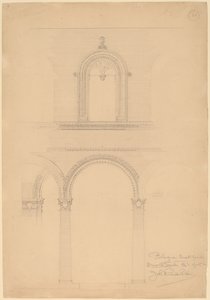 Mur z cegły w Bolonii autorstwa John Russell Pope