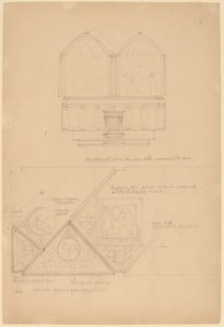 Studium Ołtarza i Paneli Sufitowych autorstwa John Russell Pope