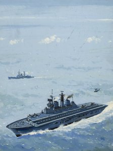 HMS Invincible (gwasz na papierze) autorstwa John S. Smith