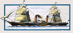 Brytyjski parowiec wiosłowy Persia autorstwa John S. Smith