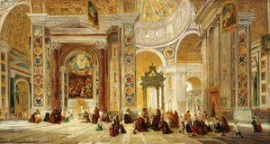 „Wnętrze św. Piotra, Rzym”, 1824-1885