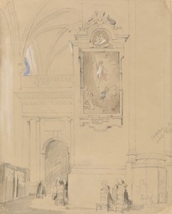 Grób Hendricka van Balena (1575-1632), Antwerpia, 7 września 1832 (grafit z wc na pomarańczowym papierze)