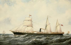 John Scott, Steamship Arratoon Apcar / Malowany, 1873