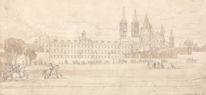 Abbaye Aux Hommes, Caen autorstwa John Sell Cotman