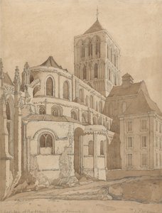 Kościół opactwa w Fecamp, Normandia autorstwa John Sell Cotman
