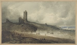 Zamek Aberystwyth (w/c na papierze) autorstwa John Sell Cotman