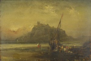 Scena na plaży (olej na papierze) autorstwa John Sell Cotman
