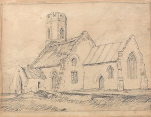 Brampton Church, Norfolk, od południowego wschodu autorstwa John Sell Cotman