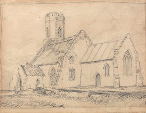 Kościół Brampton, Norfolk, od południowego wschodu autorstwa John Sell Cotman