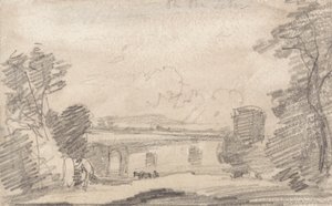 Most i ruina według Richarda Wilsona; Nad Tybrem autorstwa John Sell Cotman