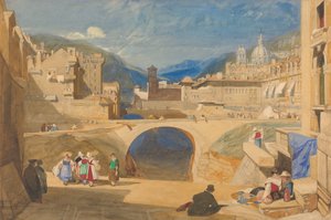 Most w kontynentalnym mieście autorstwa John Sell Cotman