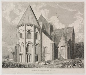 Kościół św. Mikołaja w Caen autorstwa John Sell Cotman