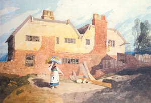 Domki z Praczką (Wzgórze Wiązów, Norwich) ok.1808-9 autorstwa John Sell Cotman