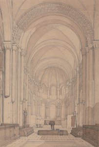 East End of the Abbey Church of Saint Georges de Bocherville, niedaleko Rouen w Normandii autorstwa John Sell Cotman