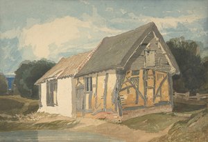 Budynek gospodarczy nad stawem, 1808-11. autorstwa John Sell Cotman