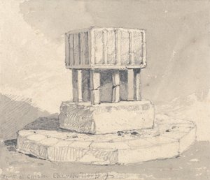 Czcionka w kościele Caister, Norfolk autorstwa John Sell Cotman