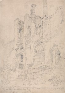 Zamek Framlingham, Suffolk: część zrujnowanego wnętrza autorstwa John Sell Cotman