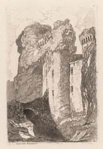 Liber Studiorium: Zamek Ragland, Monmouhshire, 1838. autorstwa John Sell Cotman