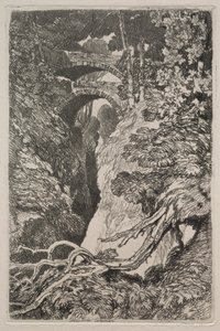Liber Studiorum: Diabelski Most, Cardiganshire autorstwa John Sell Cotman