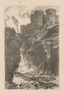 Liber Studiorum: Tablica 29, Zamek Harlech, Płn. Walia autorstwa John Sell Cotman