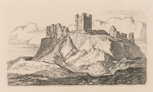 Księga Studiów: Tablica 30, Zamek Bambro, Northumberland, 1838 autorstwa John Sell Cotman
