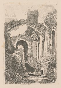 Księga Studiów: Tablica 33, Zamek Conway, Płn. Walia autorstwa John Sell Cotman