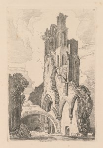 Księga Studiów: Tablica 34, Opactwo Llanathony, Monmouthshire autorstwa John Sell Cotman