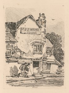 Liber Studiorum: Tablica 41, Dom przy Bristolu, 1838 autorstwa John Sell Cotman