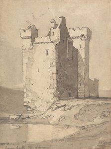 Zamek Loch Ranza, wyspa Arran, Szkocja autorstwa John Sell Cotman