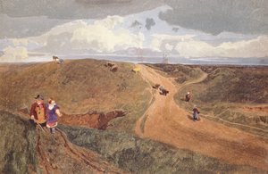 Mousehold Heath, Norwich, ok. 1810 (ołówek, wc na papierze) autorstwa John Sell Cotman