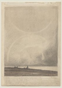 Recto: Efekt Parhelion widziany z latarni morskiej Hunstanton 6 lipca 1816 r. autorstwa John Sell Cotman