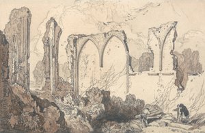Ruiny za Free School, Thetford, Suffolk autorstwa John Sell Cotman