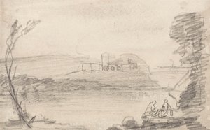 Ruina nad jeziorem, na sposób Richarda Wilsona autorstwa John Sell Cotman