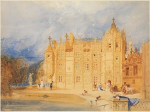 Dom opacki, opactwo Saint-Ouen, Rouen autorstwa John Sell Cotman