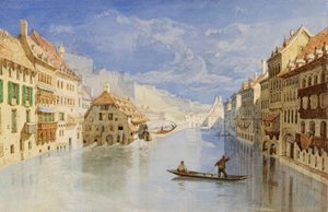 Cytadela nad Namur w Belgii, widziana od rzeki Sambry autorstwa John Sell Cotman