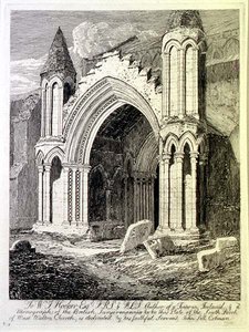 The South Porch of West Walton Church, tablica 33 z „Antiquities of Norfolk”, wyd. przez Cotman autorstwa John Sell Cotman