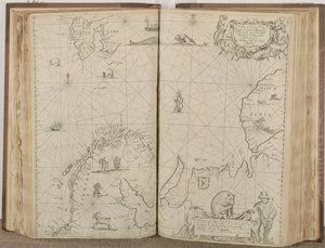 Wykres wybrzeży morskich Rosji, Laponii, Finmarke, Nova Zemla i Grenlandii, 1671