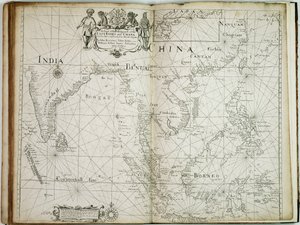 Mapa części handlowej Indii Wschodnich i Chin wraz z przyległymi wyspami, od Surrat do Japonii autorstwa John Seller