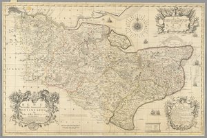 Kent, faktycznie zbadany i nakreślony przez Johna Sprzedającego, ok. 1680 r. (rycina)
