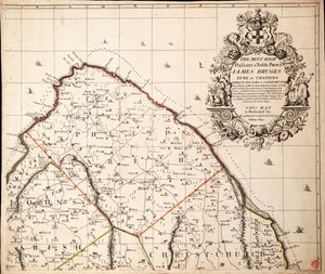 Nowa i dokładna mapa wyspy Barbados w Ameryce według badań przeprowadzonych w latach 1717-1721 przez Williama Mayo