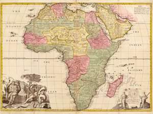 Afryka, z geografii współczesnej, ok. 1725