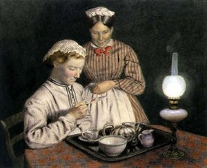 Kartka walentynkowa (akwarela na ołówku na papierze)