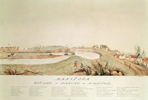 Manitoba, pokazuje stację handlową Hudson Bay Company, 1871