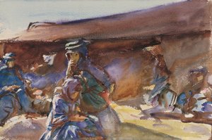 Czarny Namiot (wc na papierze) autorstwa John Singer Sargent