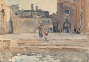 Campo dei Frari, Wenecja, ok. godz. 1880. autorstwa John Singer Sargent