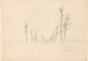 Zdewastowany krajobraz [verso] autorstwa John Singer Sargent