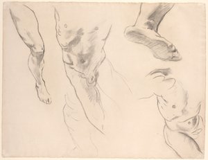Studia postaci nagiej młodzieży autorstwa John Singer Sargent