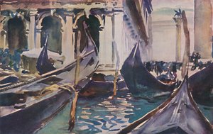Gondole nad Piazzetta, ok. 1904, 1925. autorstwa John Singer Sargent