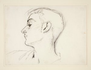 Głowa młodego mężczyzny w profilu autorstwa John Singer Sargent
